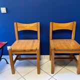 Set of solid wood chairs