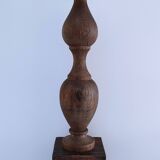 XL turned solid wood lamp base H.45.5 cm