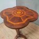 Polylobed gueridon in marquetry