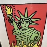 Keith haring sérigraphie « statue of liberty » numérotée et certificat