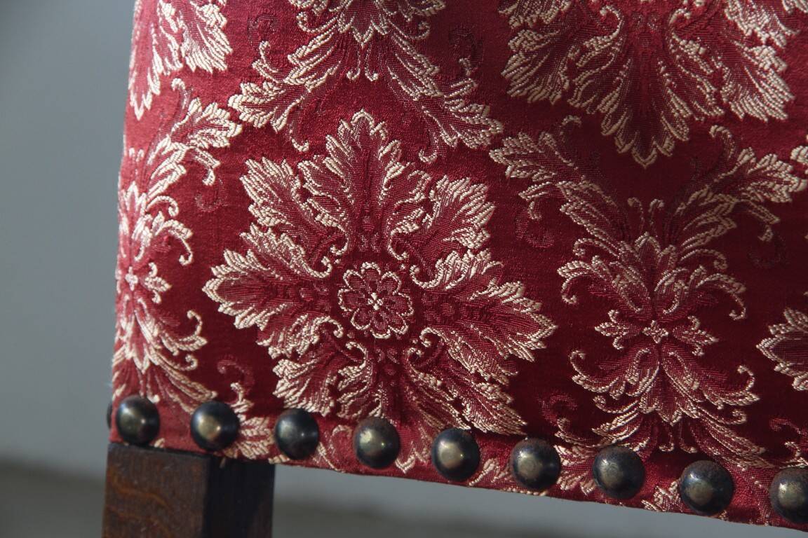 Vintage 19th century Danish Baroque oak armchair - Louis XV style