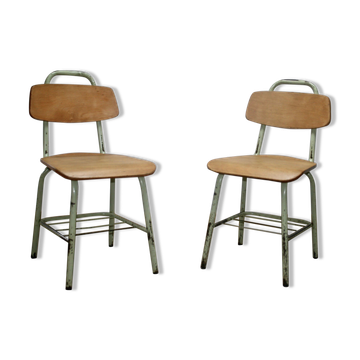 Paire de chaises enfant vintage espagnol dans les années 60