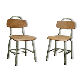 Paire de chaises enfant vintage espagnol dans les années 60