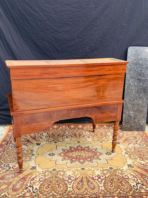 Vintage flamed mahogany cylinder desk