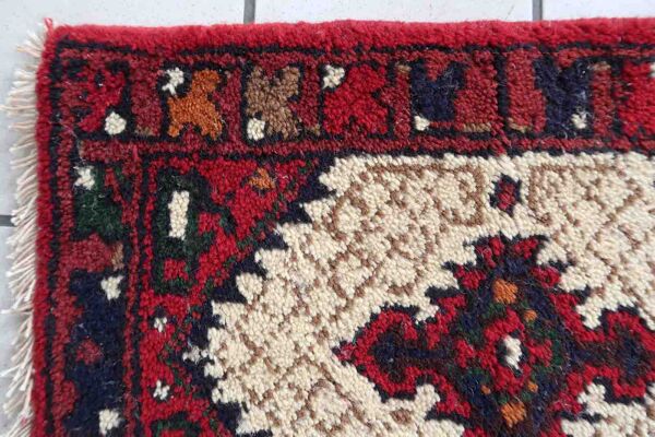 Vintage Persian carpet Hamadan handmade 41cm x 59cm 1970s