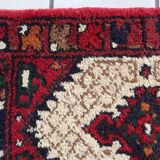 Vintage Persian carpet Hamadan handmade 41cm x 59cm 1970s
