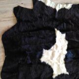 Real black and white cowhide
