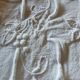 Antique monogrammed fabric