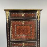 Secretary from the time of Napoleon III in marquetry and gilded bronzes, 19th century.