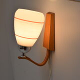 Mid-century wood wall lamp  by Drevo Humpolec, 1970