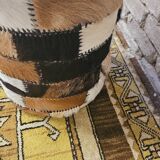 Patchwork pouf or stool from the 1980s