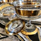 Gold-edged cut glasses