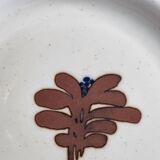 Set of 4 vintage plates in enameled stoneware with abstract decor "Thomas Germany", 26 cm