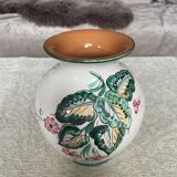 Old handmade floral pattern vase