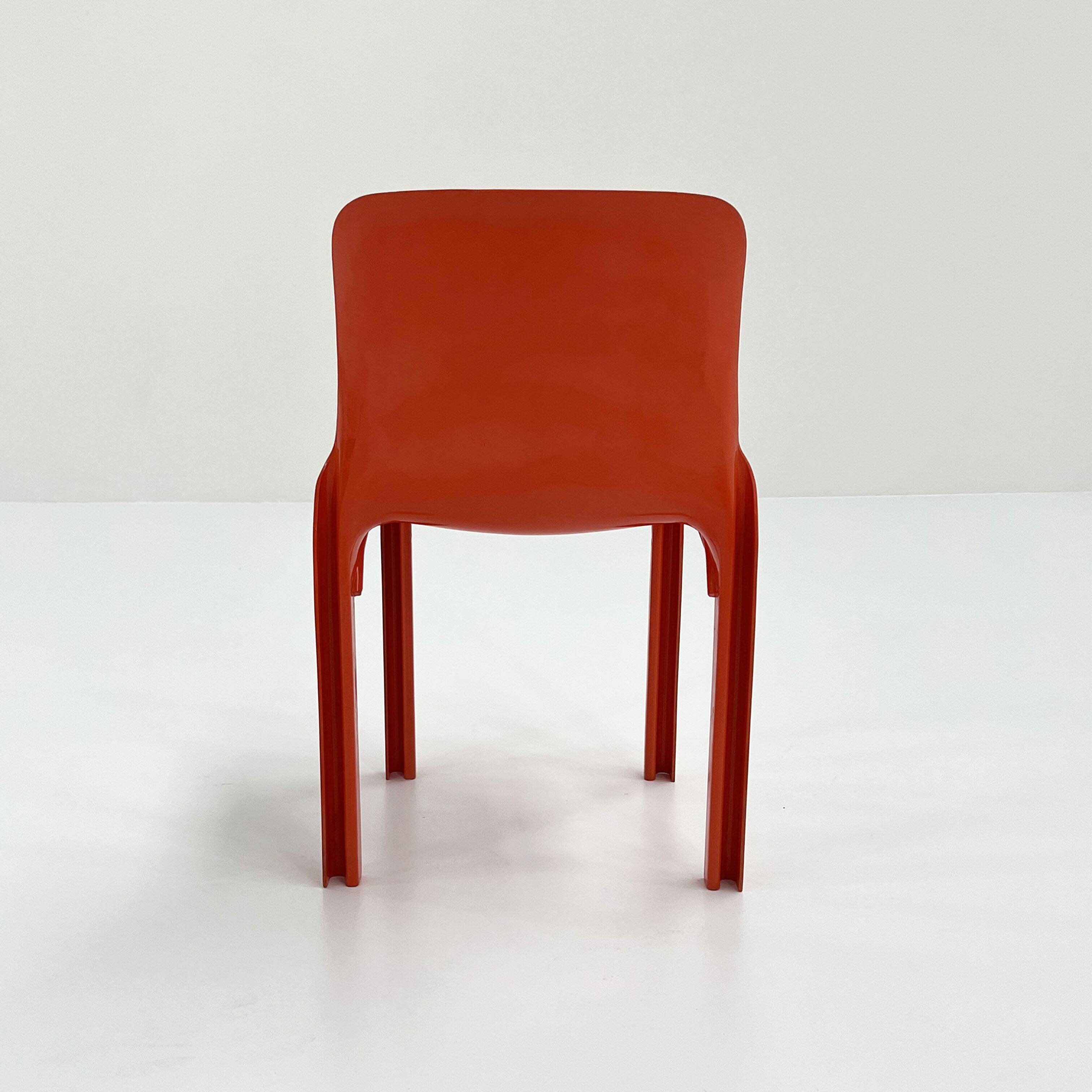 Selene Orange Chair by Vico Magistretti for Artemide, 1970