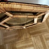 Vintage rattan mirror