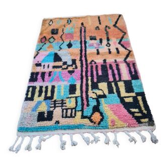 Tapis boujaad marocain coloré 150x100cm