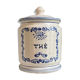 Enamelled ceramic tea jar