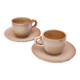 2 tasses et leur soucoupe gres de France