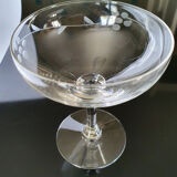 Engraved glass champagne cups