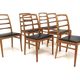 Set of 6 Scandinavian oak chairs "Reno", Bodafors, Sweden, 1960