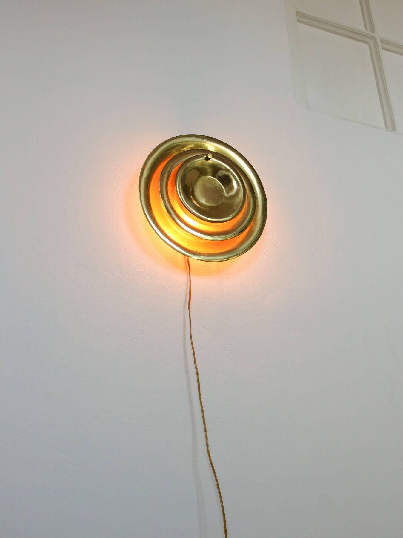 Mid-Century Cascading Wall Lamp in Brass, 1950s