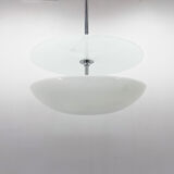 Functionalist/Bauhaus Chrome &Glass Chandelier