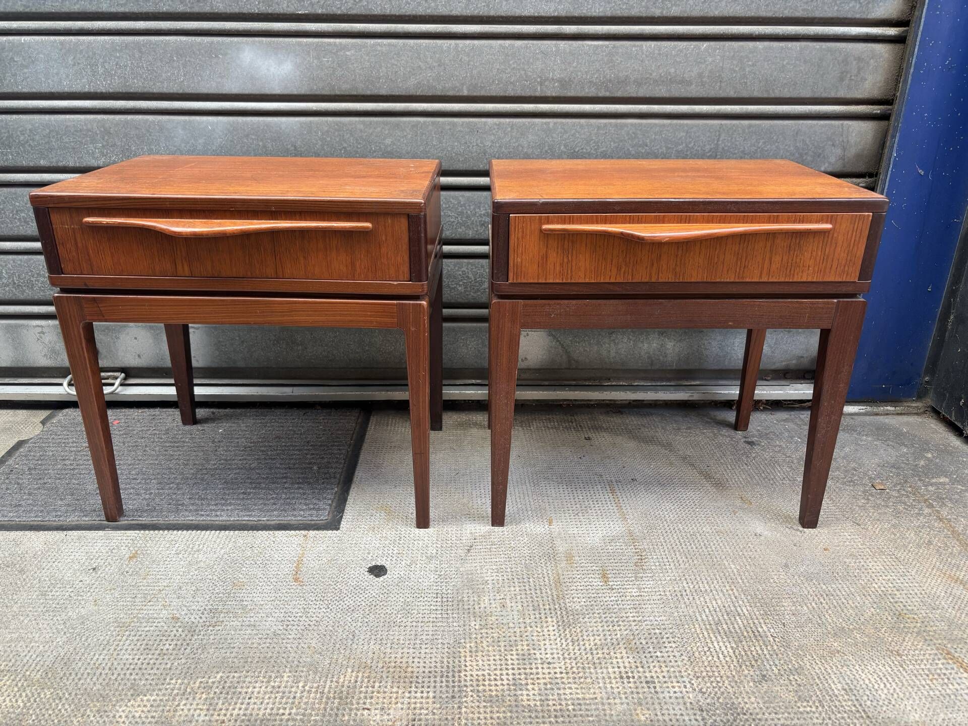 Vintage teak bedside tables – Scandinavian design – 1960s/1970s
