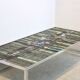 Table basse en mosaïque d'ardoise et de céramique
