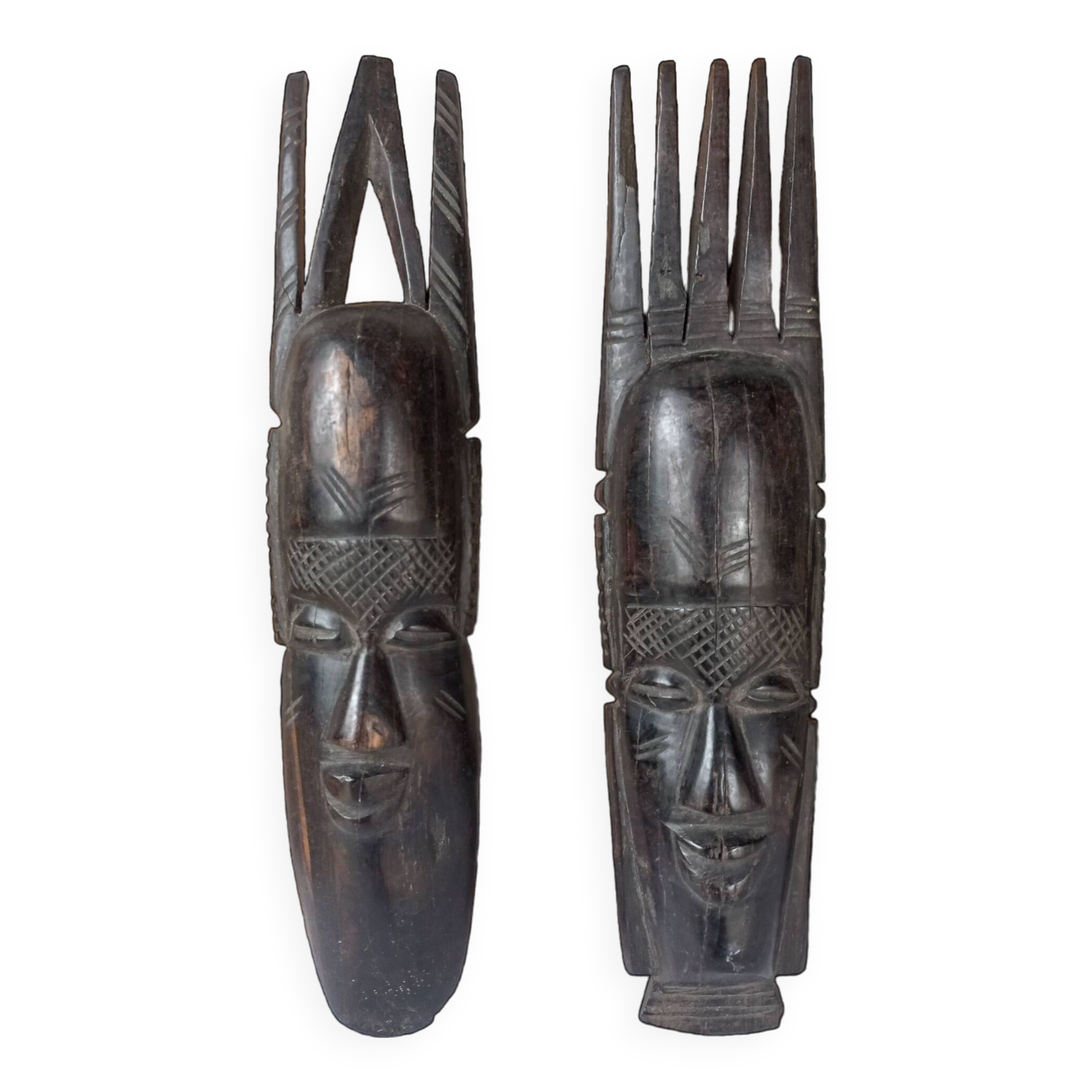 Pair of vintage African masks 1960
