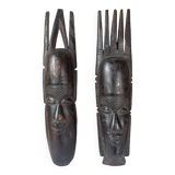 Pair of vintage African masks 1960