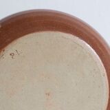 Set of 4 plates in sandstone of Saint Amand signed