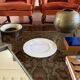White Carrara marble centerpiece / plate, Up&Up Italy, 1970s