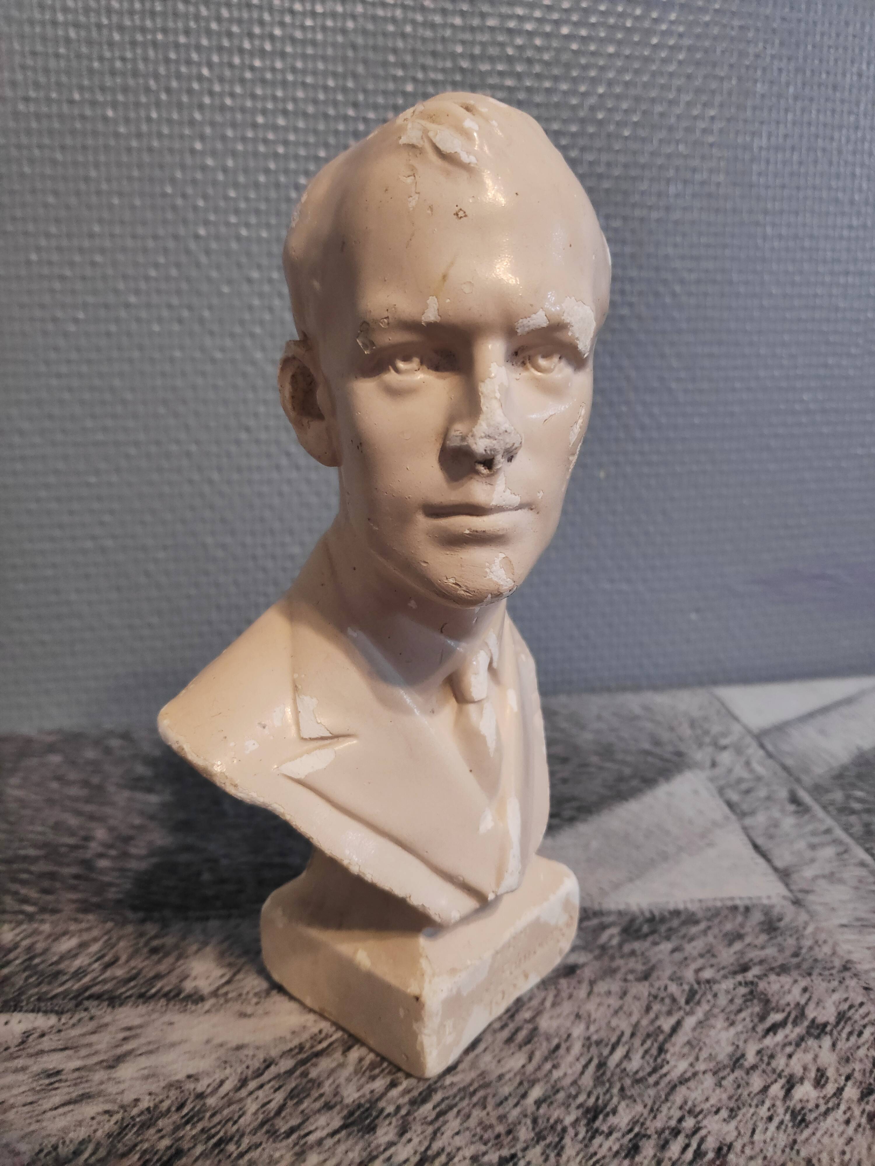 Bust of the Duke of Edinburgh in plaster from the 1950