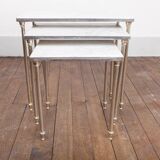 Nesting tables bronze and marble