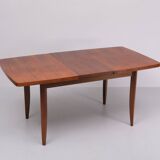 Extendable Nutwood dining table Jindrich Halabala 1960s