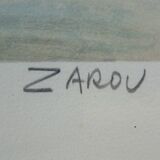 Lithographie signée zarov et numéroté