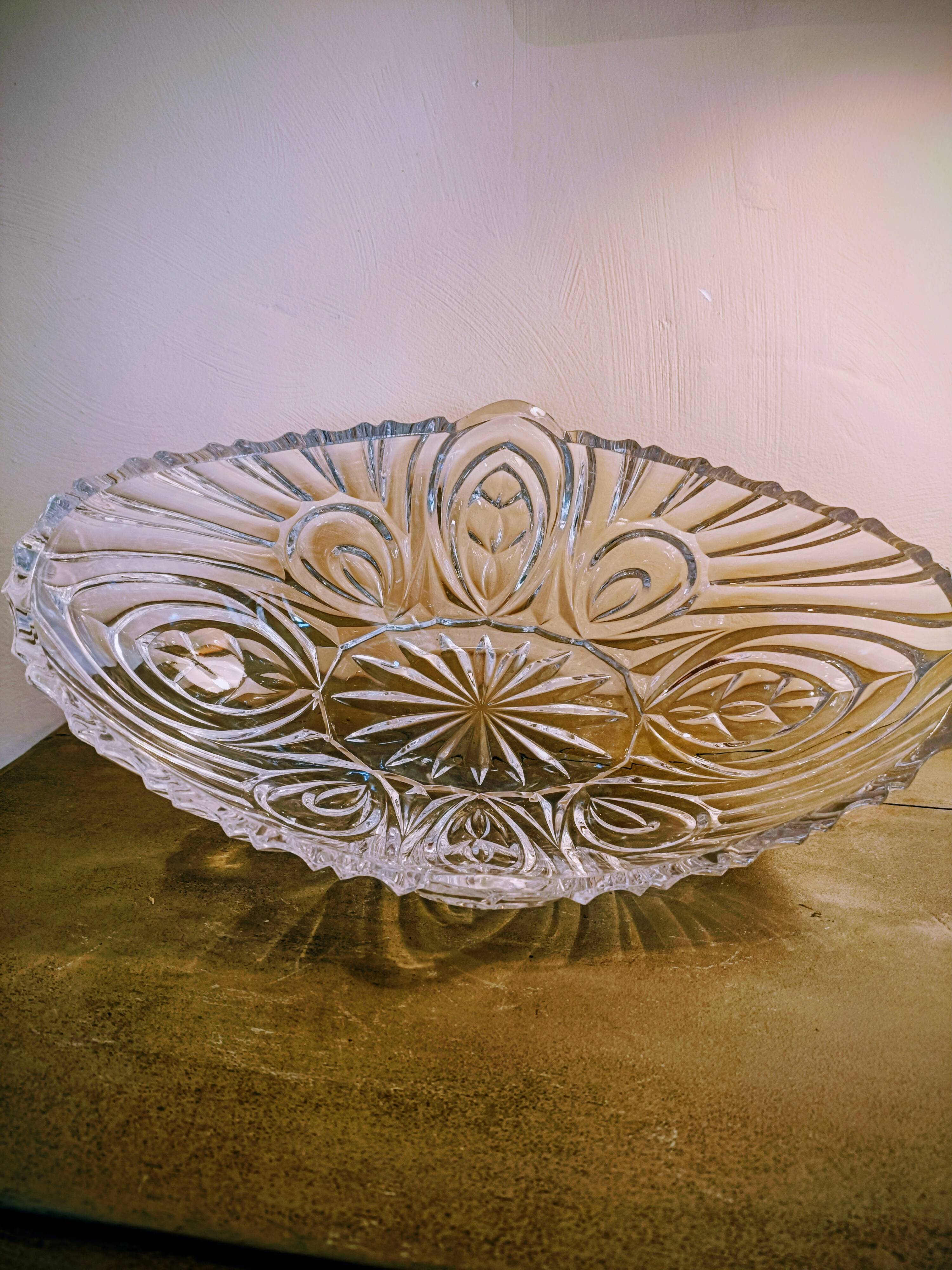 Cut crystal bowl