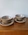 Set of 2 large cups and saucers in Longchamp stoneware.