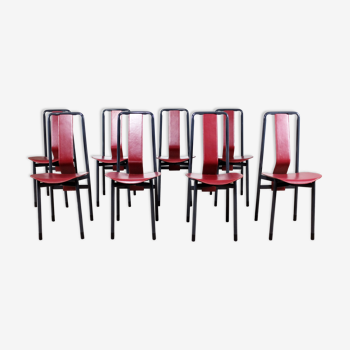 Set de 8 chaises par Achille Castiglioni 1980