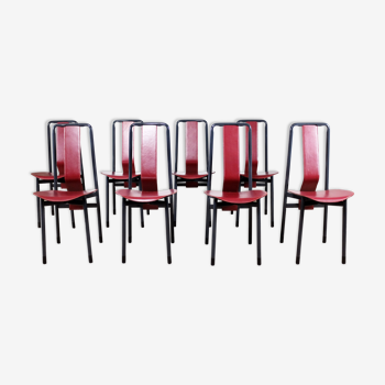 Set of 8 chairs by Achille Castiglioni 1980