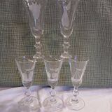 5 liqueur or brandy glasses