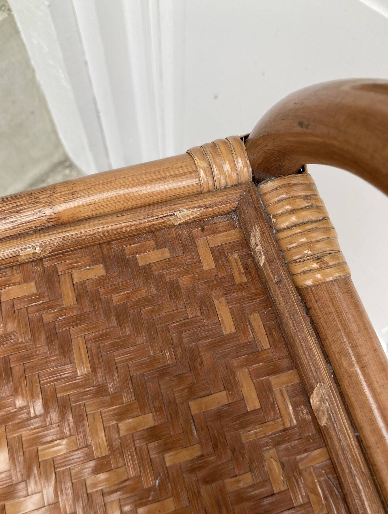 Vintage rattan chiffonier