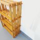 Bookcase vintage pine shelf from the 80s in the style of Maison Regain