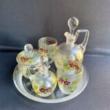 Non-selfish night service - art nouveau - hand-decorated satin blown crystal