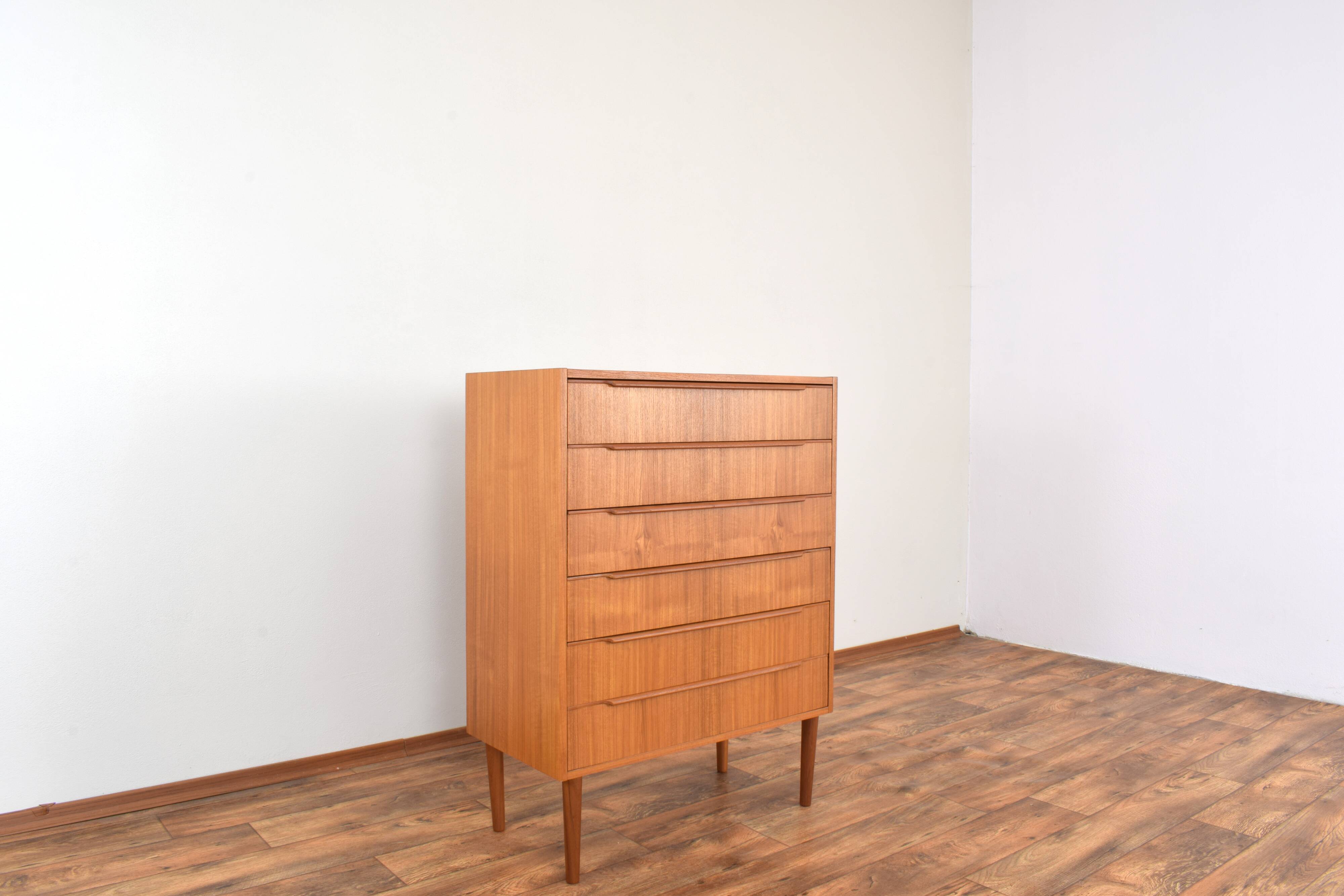 Commode à tiroirs en teck, Danemark, 1960