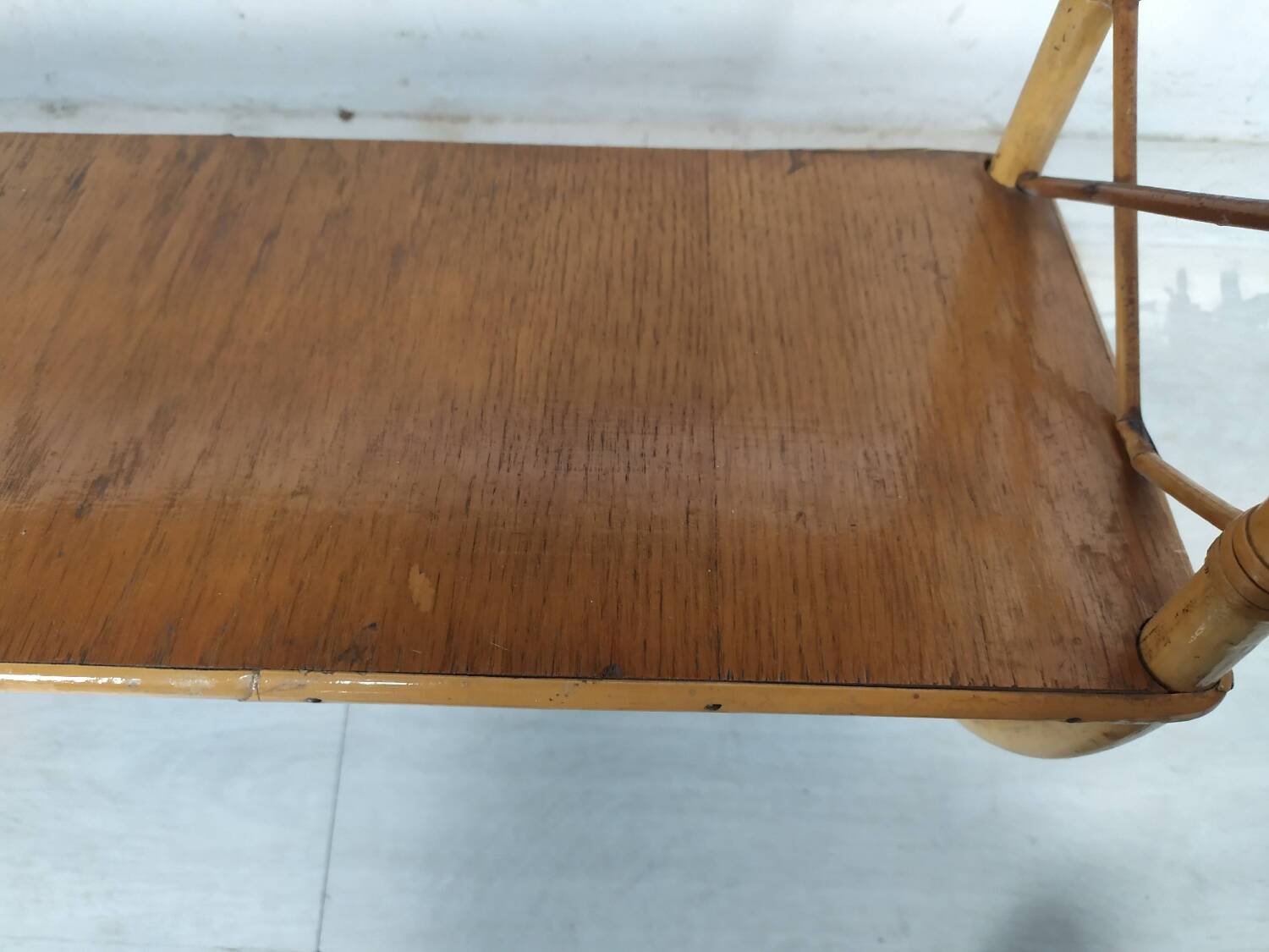 Vintage rattan shelf