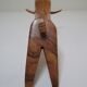 Wooden candlestick bull 70s