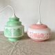 Suspensions en opaline vintage