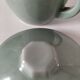 Covered sugar bowl in celadon ceramic – modernist lines